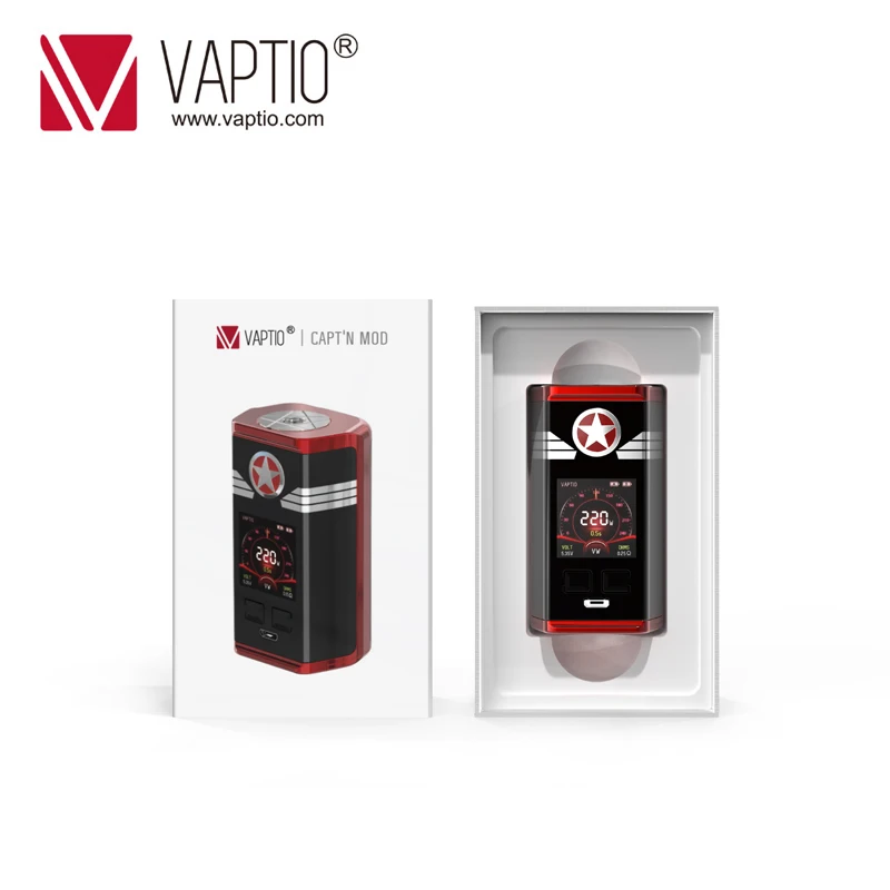 Электронная сигарета Vaptio коробка капитана MOD 220 Вт с боксмодом VEX 100 подходит для