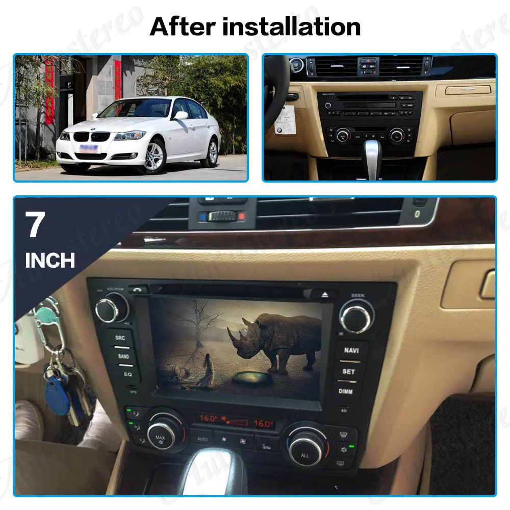 

Android System For BMW E90 E91 E92 E93 3 Series 2005 - 2012 HD Screen Radio Car Multimedia Player GPS Navigation Audio Video