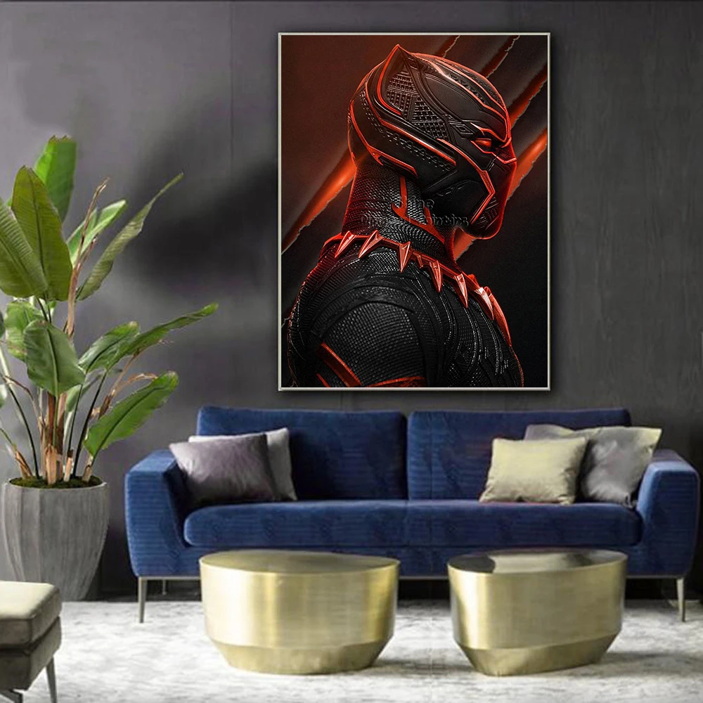 Алмазная живопись Черная пантера Marvel Супергерой искусство мультфильм 5D сделай