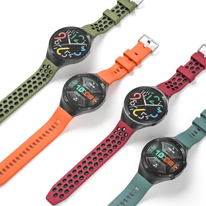 Ремешок силиконовый для наручных часов HUAWEI WATCH GT 2e дышащий спортивный