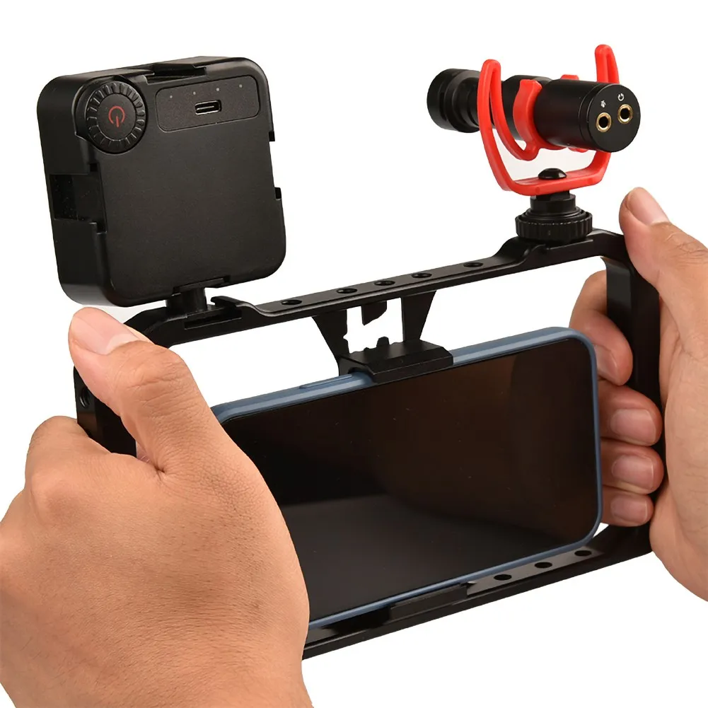 Greatlizard Universal Phone Video Camera Cage Handheld Stabilizer Film For SmartPhone Hand Grip Bracket Mobile | Электроника