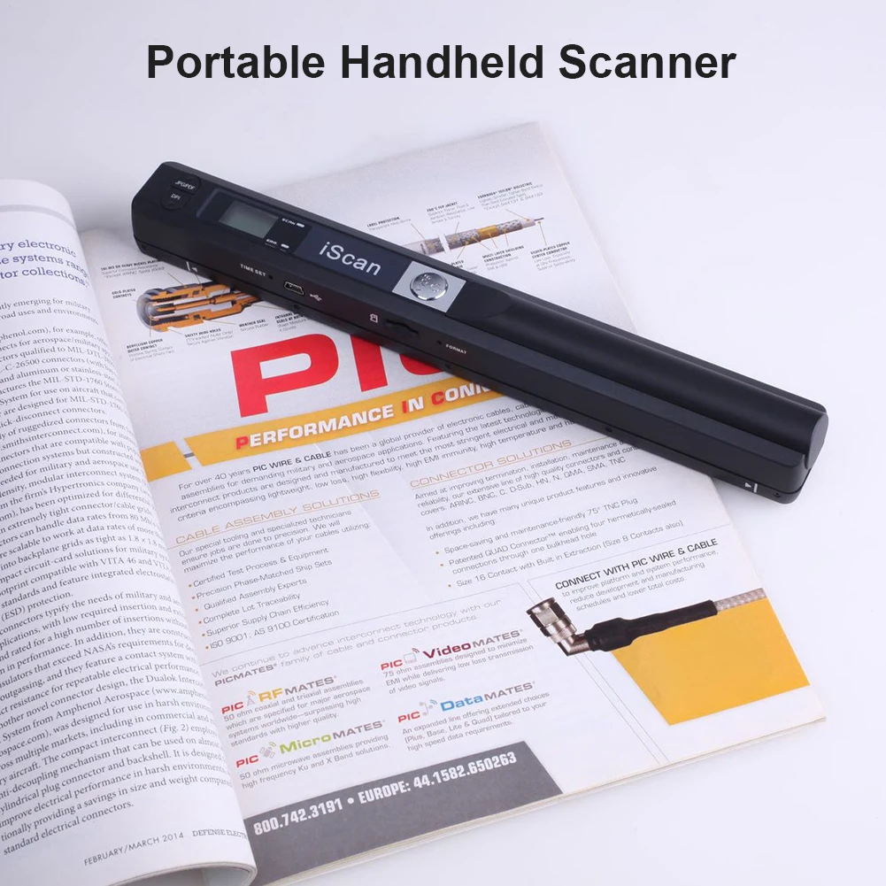 Handheld Mobile Portable Document Image Scanner PC A4 Hand 900DPI USB2.0 Scaner Support JPG/PDF Format | Компьютеры и офис