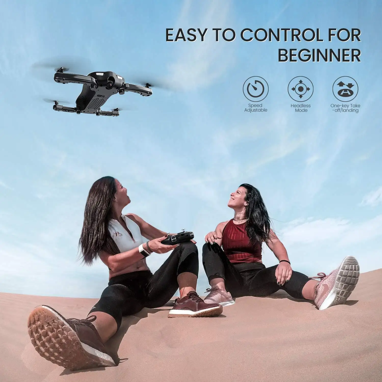 Potensic RC Дрон с камерой 1080P живое видео FPV WiFi складной портативный Квадрокоптер
