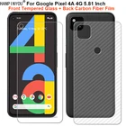 Для Google Pixel 4A 4G (не 5G) 1 комплект = мягкая задняя пленка из углеродного волокна + ультратонкое закаленное стекло премиум-класса для переднего экрана