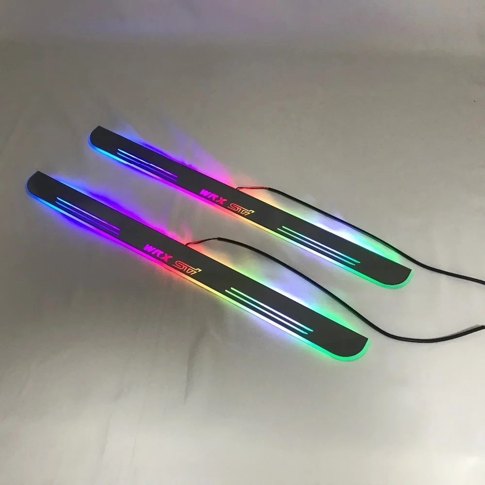 

Express Delivery New Custom Led Door Sills Moving Door Scuff Step Plate Light for Subaru Wrx St