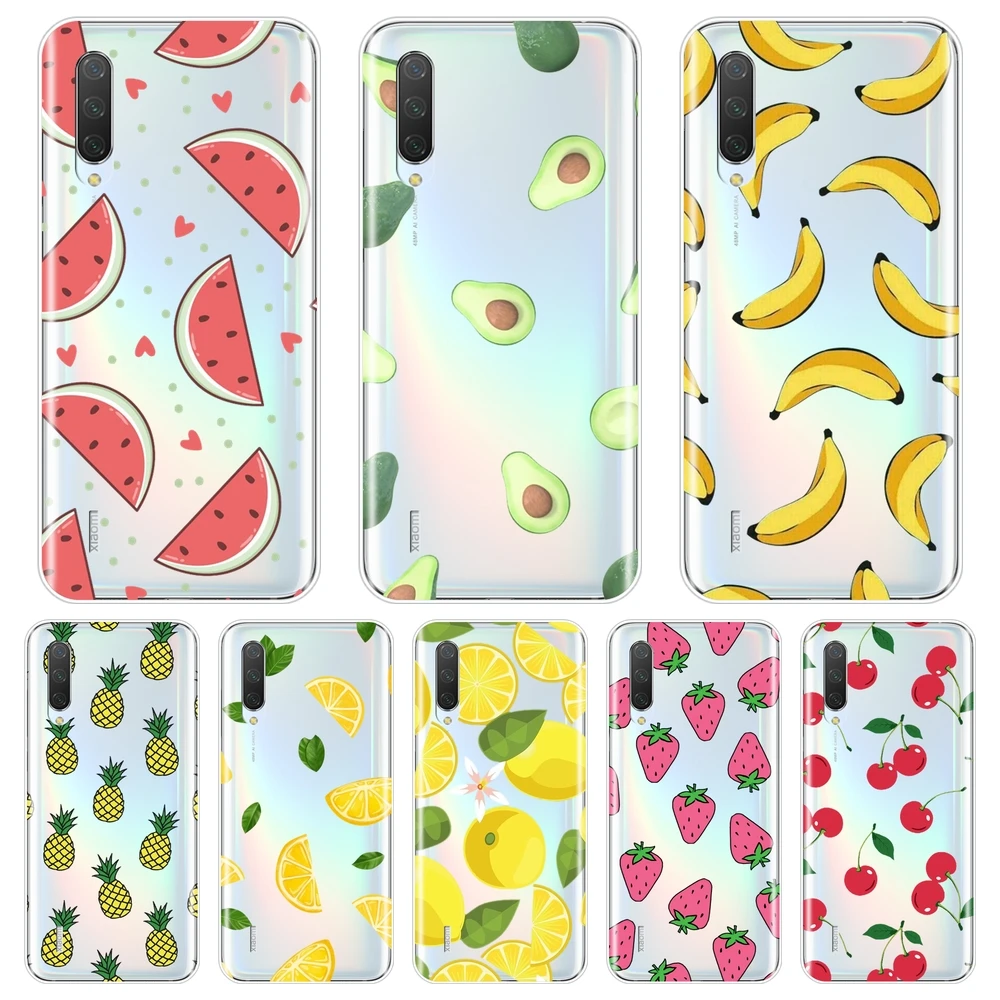 Задняя крышка из ТПУ с ананасом авокадо бананом фруктом лимоном для Xiaomi Mi A3 8 PRO