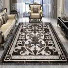 3D-наклейки на пол в Европейском стиле, настенные водонепроницаемые украшения для пола в виде мраморного ковра, гостиной, спальни