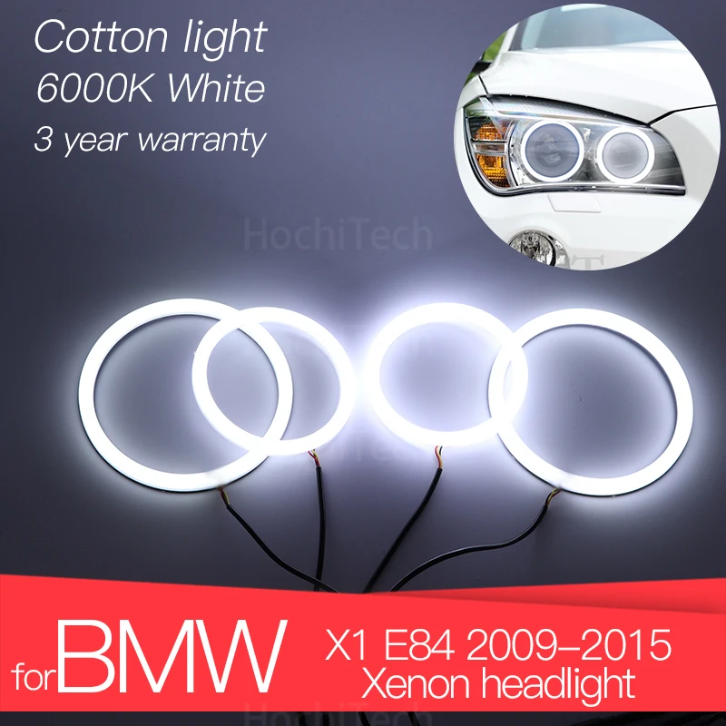 

3 Years Warranty Hight Quality LED Angel Eyes Kit Cotton White Halo Ring for BMW X1 E84 2009-2015 Xenon Headlight