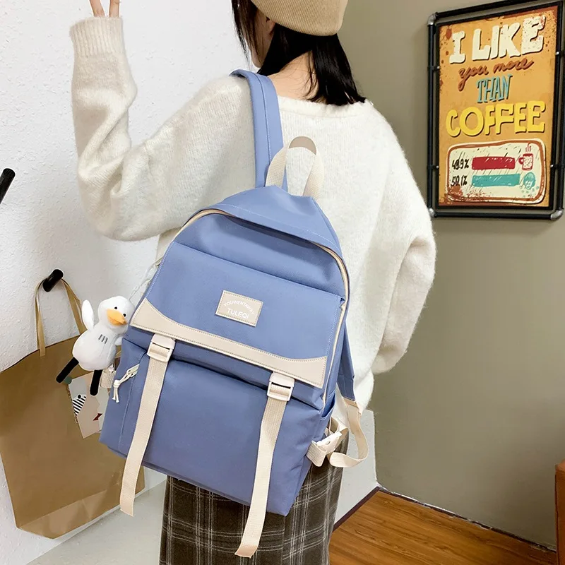 

4 set School Bags for Teenage Girls Kids Children Student Backpack Travel Teen Shoulder Bag Child Schoolbag New Women backpack