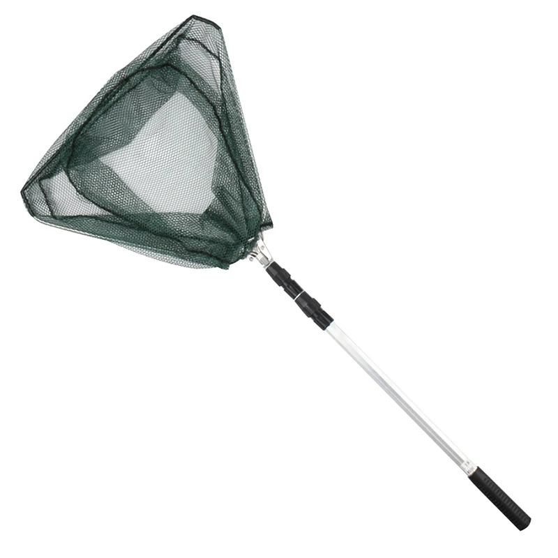 

Fishing Landing Net Tool 1.5/1.7/1.9m Foldable Lightweight Aluminum Alloy Retractable Fish Net Telescoping Boat Fishing Net