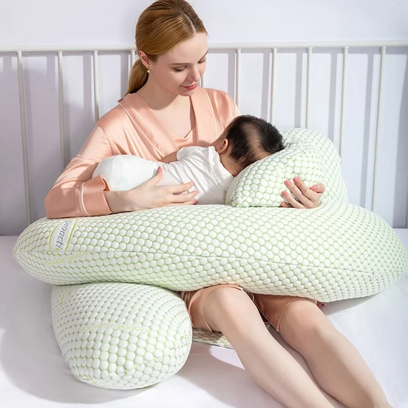 

Дышащая подушка для сна для кормящих матерей, подушка для сна на боку, Подушка для беременных, поддерживающая поясницу, Подушка для беременн...
