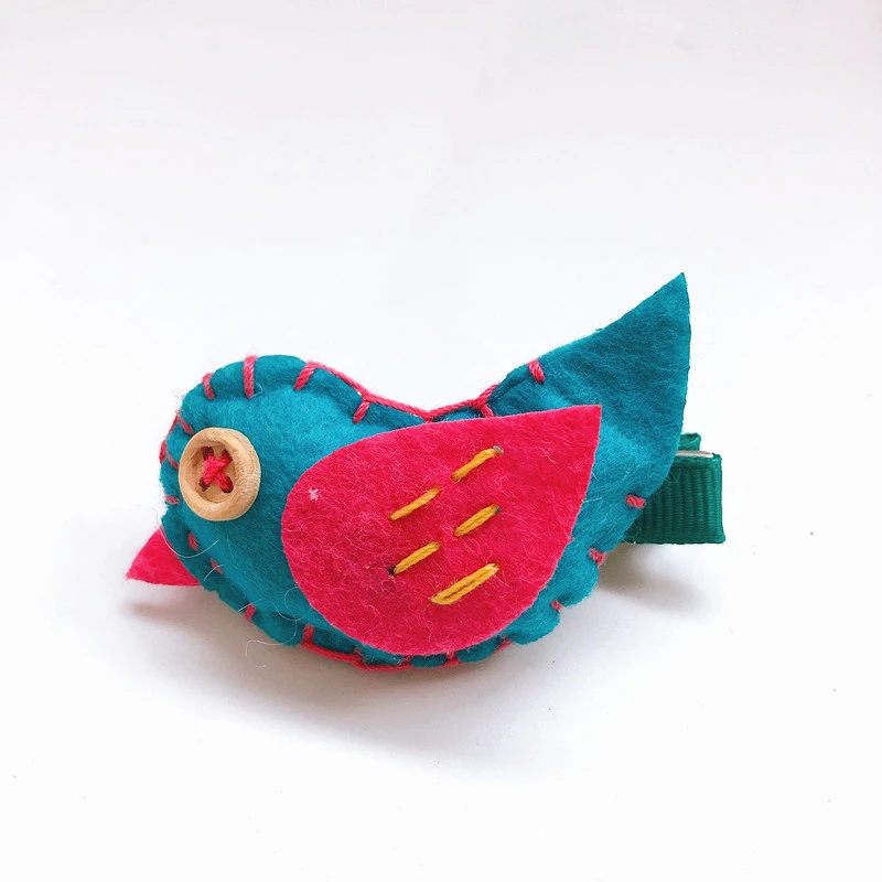 2 шт. заколки для волос девочек милые ткани с рисунком аксессуары ручная работа