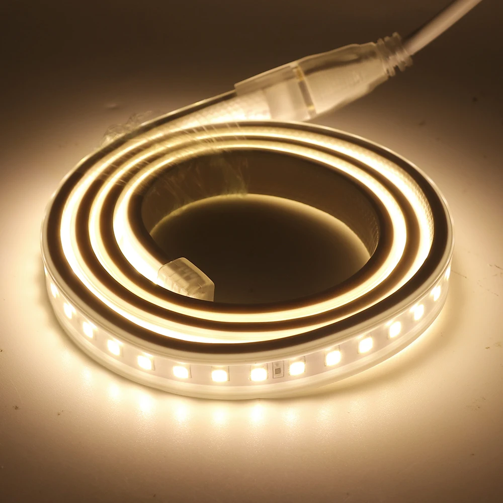 Светодиодная лента AC 220V SMD 4040 100 светодиодный s/m наружная Водонепроницаемая
