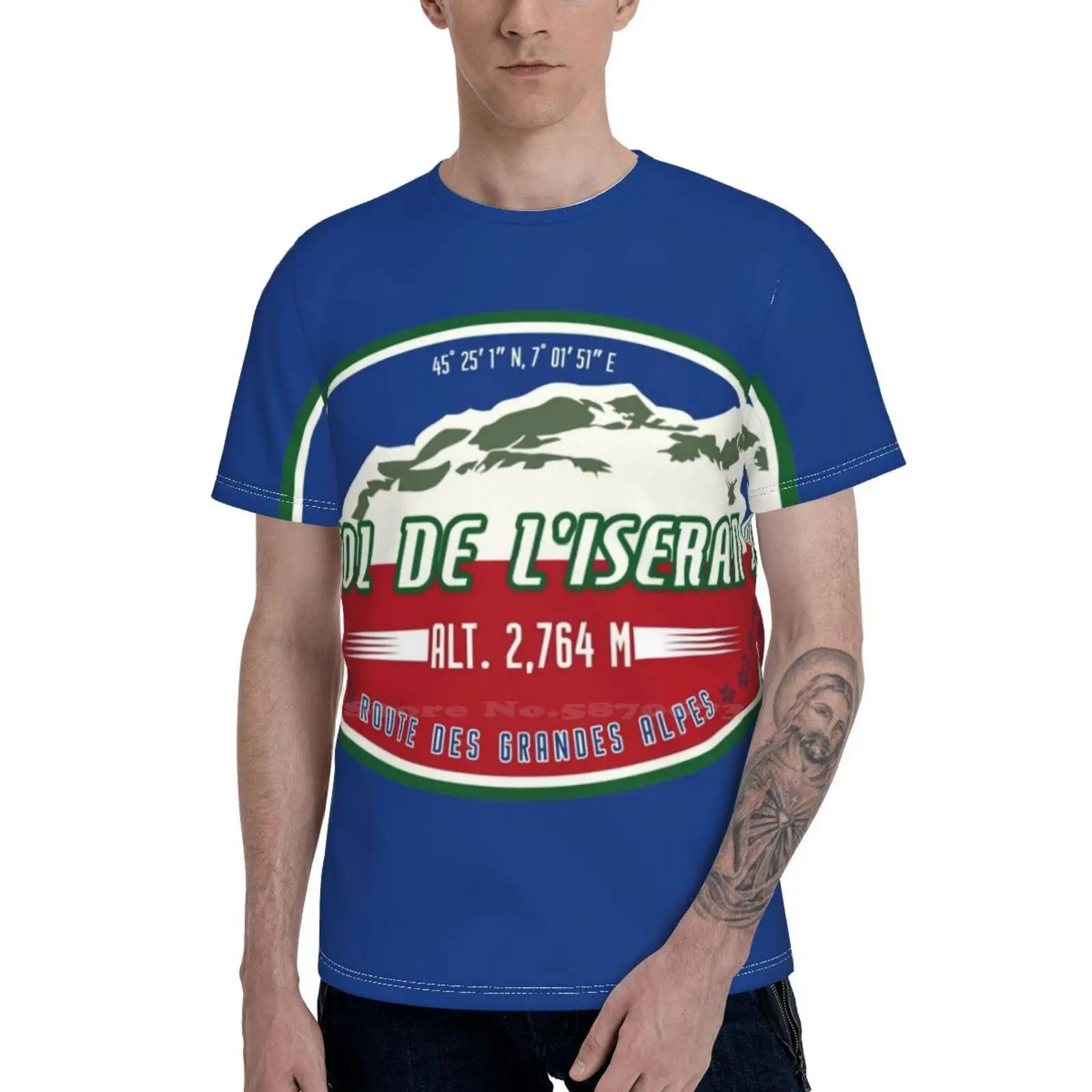 

Мужская футболка с 3D рисунком Col De iseran 01