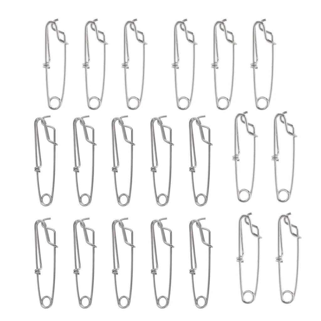 Удлиненные зажимы из прочной нержавеющей стали для рыбалки 20 штук | Спорт и