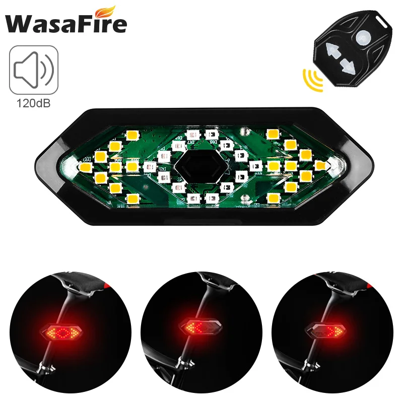 

Smart Bike Turn Signals Remote Control Bicycle Direction Indicator Cycling Taillight USB Charging LED MTB Bike Rear Horn Lamp