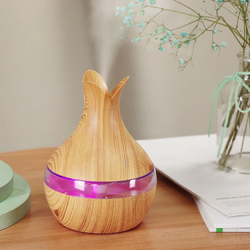 

300ml из трех частей: в виде лепестков, увлажнитель, увлажнитель, мини настольный розовое арома-распылитель креативные красочные освещение USB ...