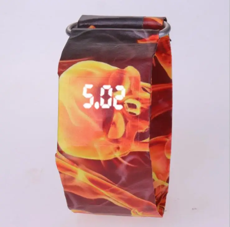 Модные креативные часы бумажные женские мужские светодиодные цифровые