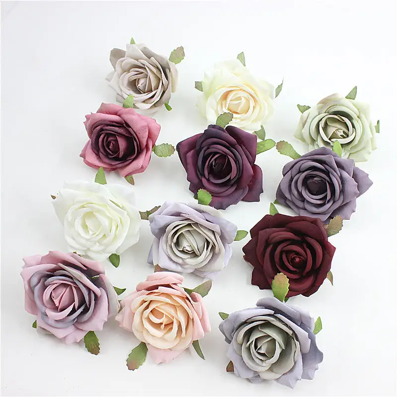 1 шт. искусственные розы цветок голова свадебная домашняя гирлянда украшение