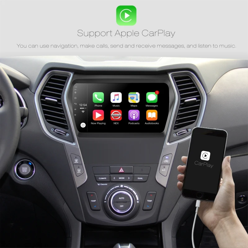 Android 9 0 автомобильный Радио Мультимедиа Видео плеер навигация gps для hyundai Santa Fe 3 Grand