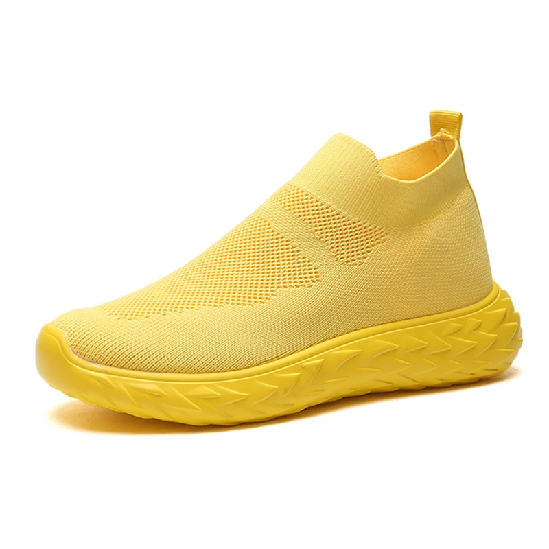 

Sock shoes women's 2019 net red women's net surface new style fly weave shoes breathable high top small white soft sole sneakers