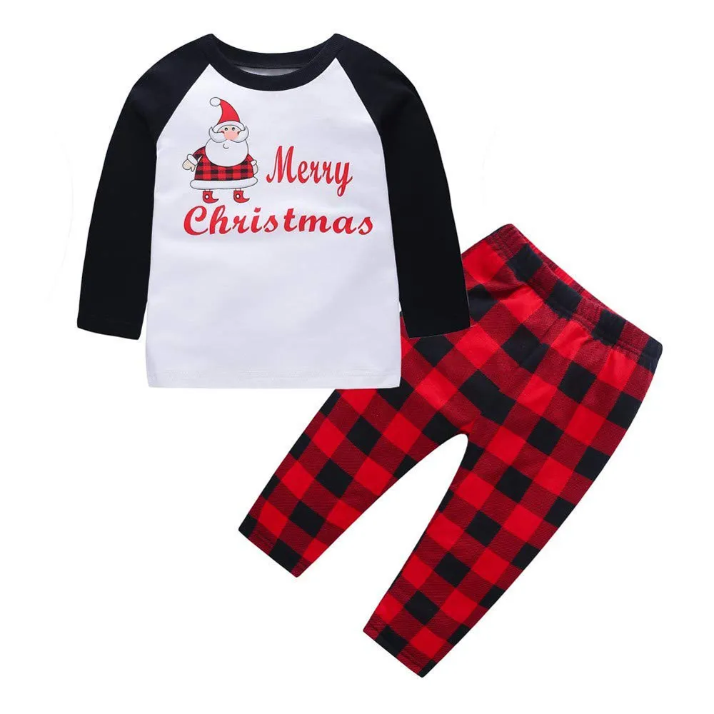 Семейный комплект рождественских пижам новинка 2019 Рождественская Горячая