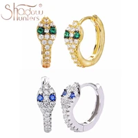 shadowhunters real 100 925 sterling silver snake huggie earrings femme bijoux mujer silver ear cuff for women best gift