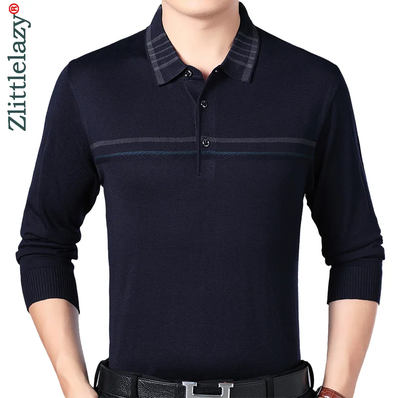 Бренд 2020 повседневная Роскошная рубашка поло для фитнеса с длинным рукавом