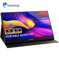 2k monitor 16 ultra slim 2560x1600 portable laptop monitor 100 srgb usb c hdmi gaming computer ips panel display for pc mac