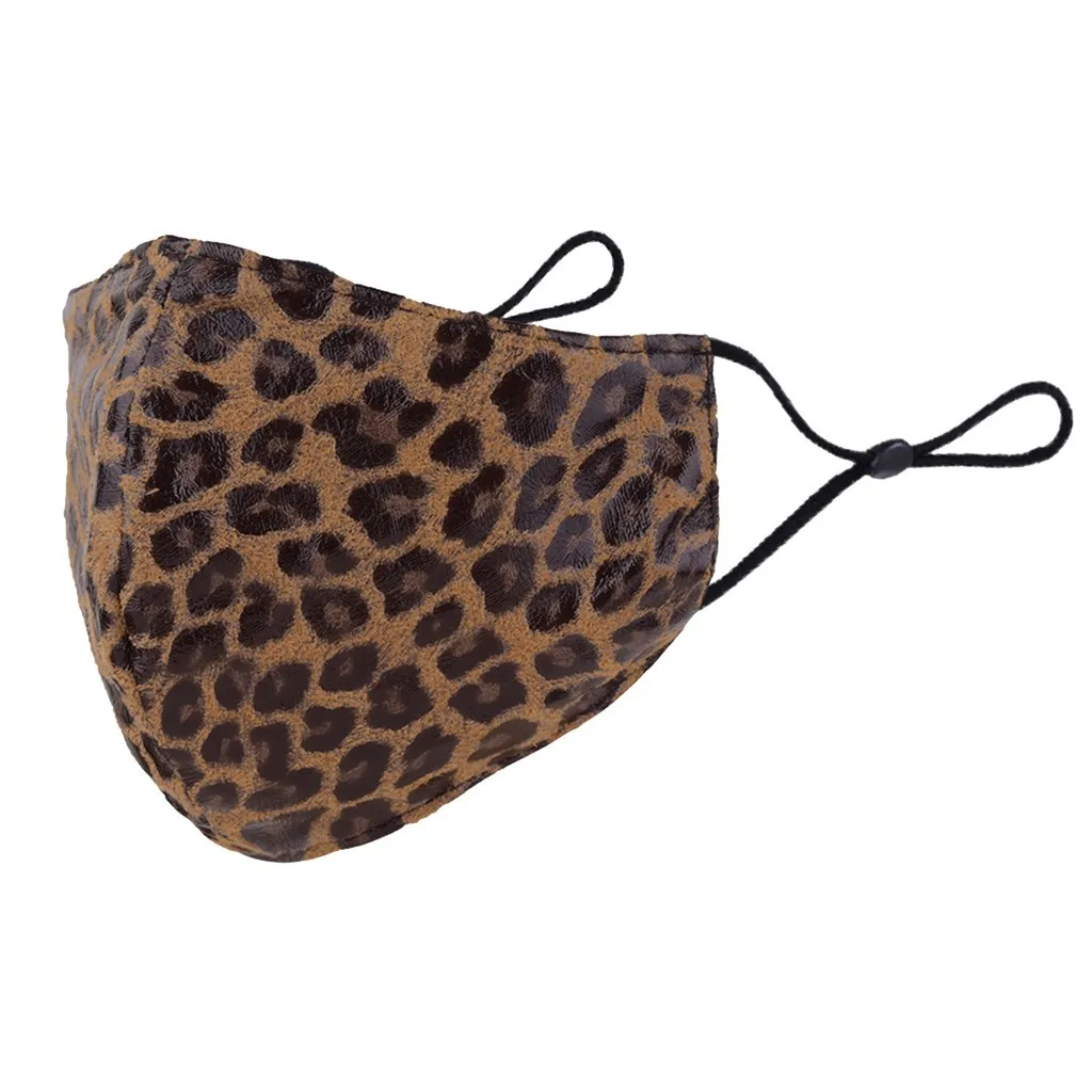 

Unisex Leopard Print Masks Mouth Mask Washable Dustproof Breathable Outdoor Fashionable Protective Mask Fast Shippiong