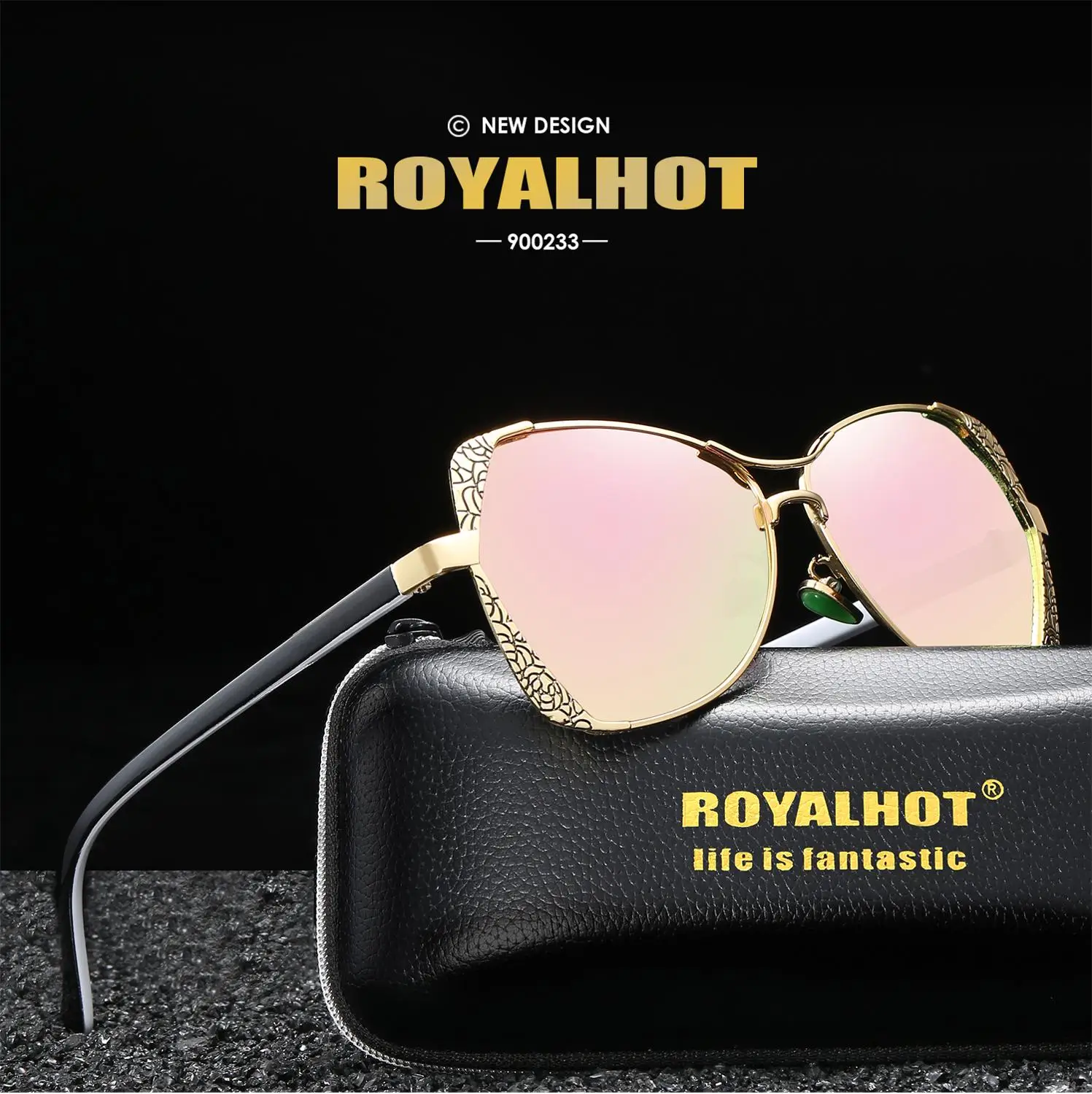 Очки солнцезащитные RoyalHot женские поляризационные винтажные брендовые солнечные