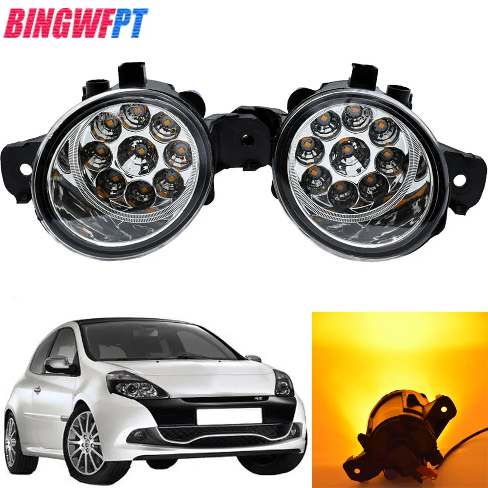 

2pcs Fog Light Car Front Fog Lamp DRL Daytime Running Light For Renault Clio 3/III Hatchback Grandtour Estate 2005-2014