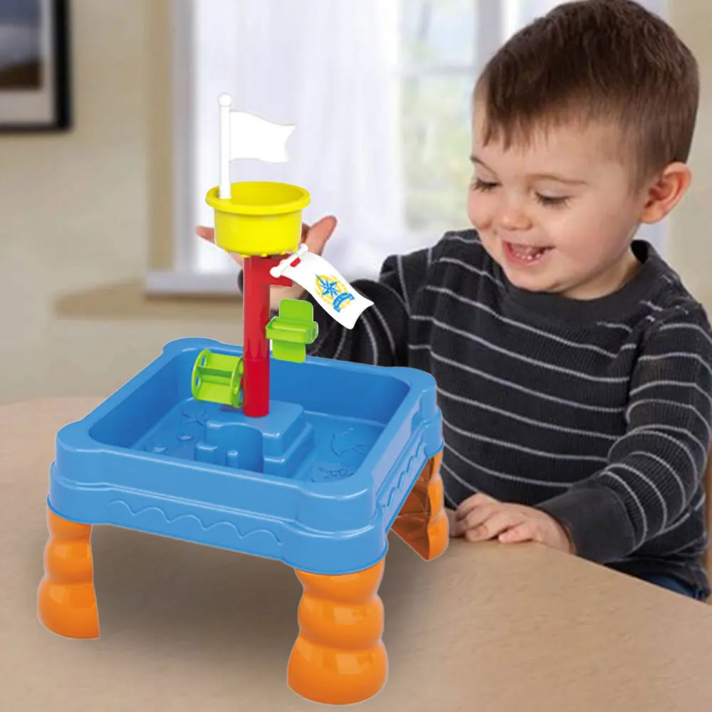 

Child Summer Outdoor Seaside Beach Sandpit Toys Sprinkler Sand Shovel Water Wheel Table Play Set Toys Kids Birthday Toy