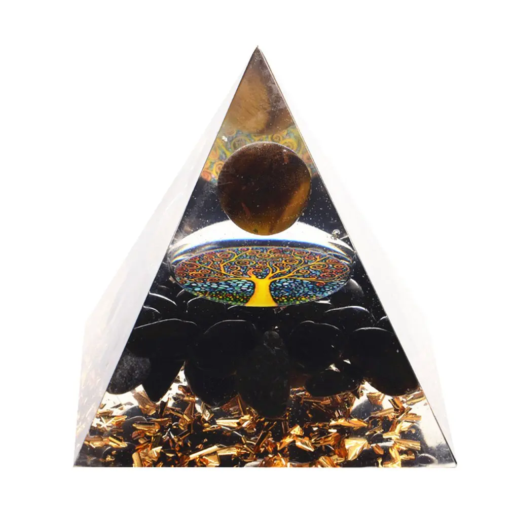 

Хрустальная пирамида рейки, пирамида для балансировки йоги, медитации, энергии, рейки, естественная фотография