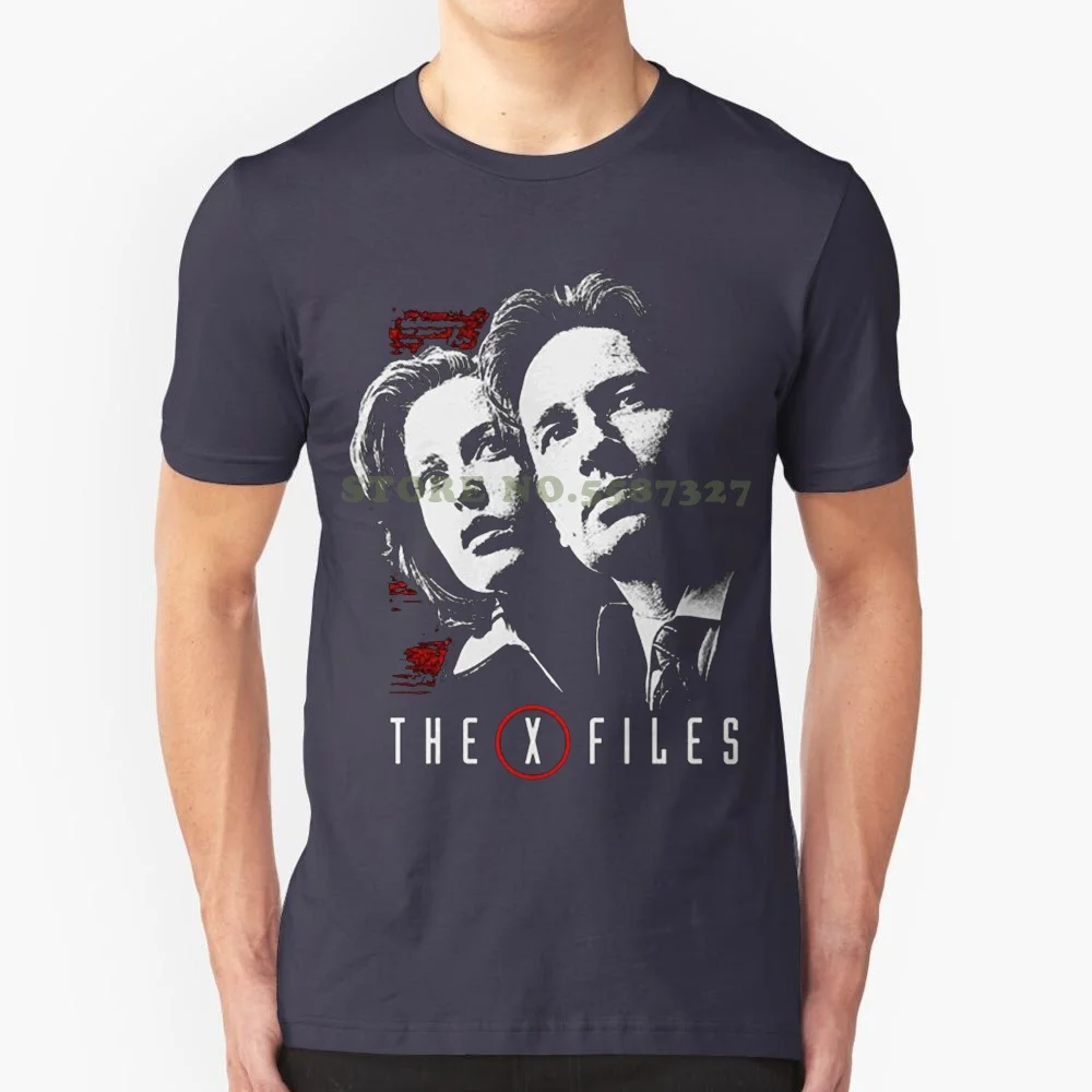 

Short Sleeve Cotton T Shirts Man Clothing X Files Mulder & Scully Short Sleeve Shirt Adult