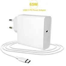 65W USB Type C PD Laptop Adapter Charger for Macbook Asus Lenovo ThinkPad 20V 3.25A 15V 3A 9V 3A 12V 3A 5V 2A Ac Power Adapter