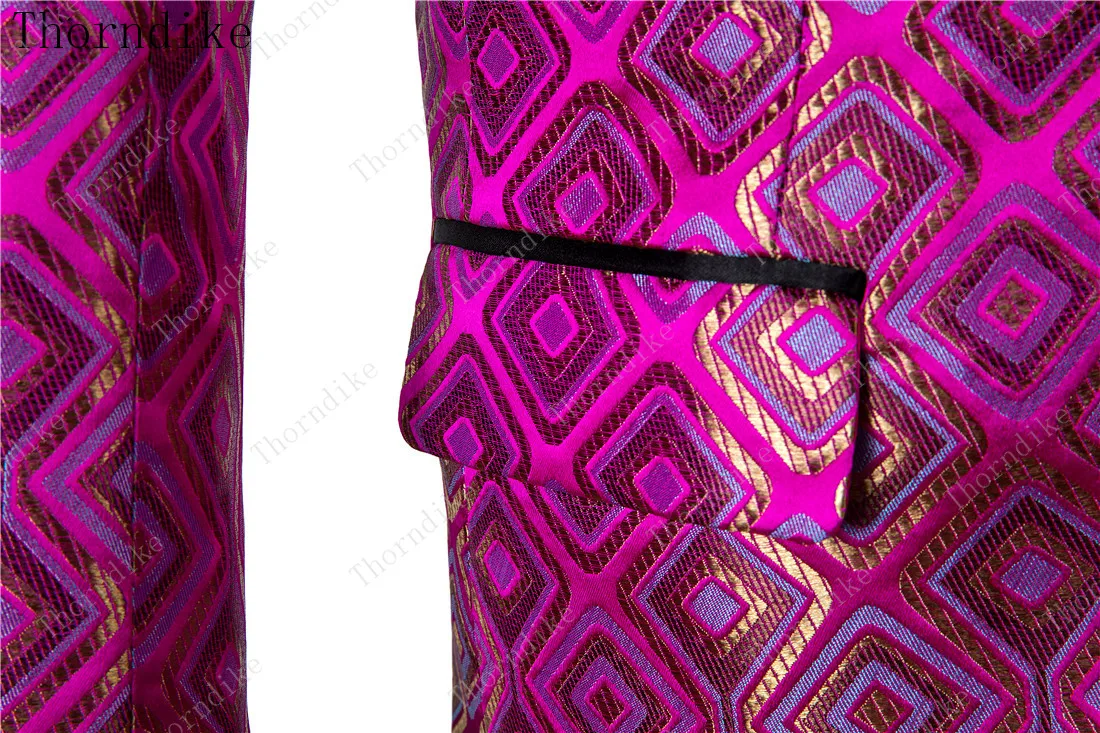 Новинка 2019 мужские костюмы в клетку s Fushia облегающие деловые для жениха смокинг