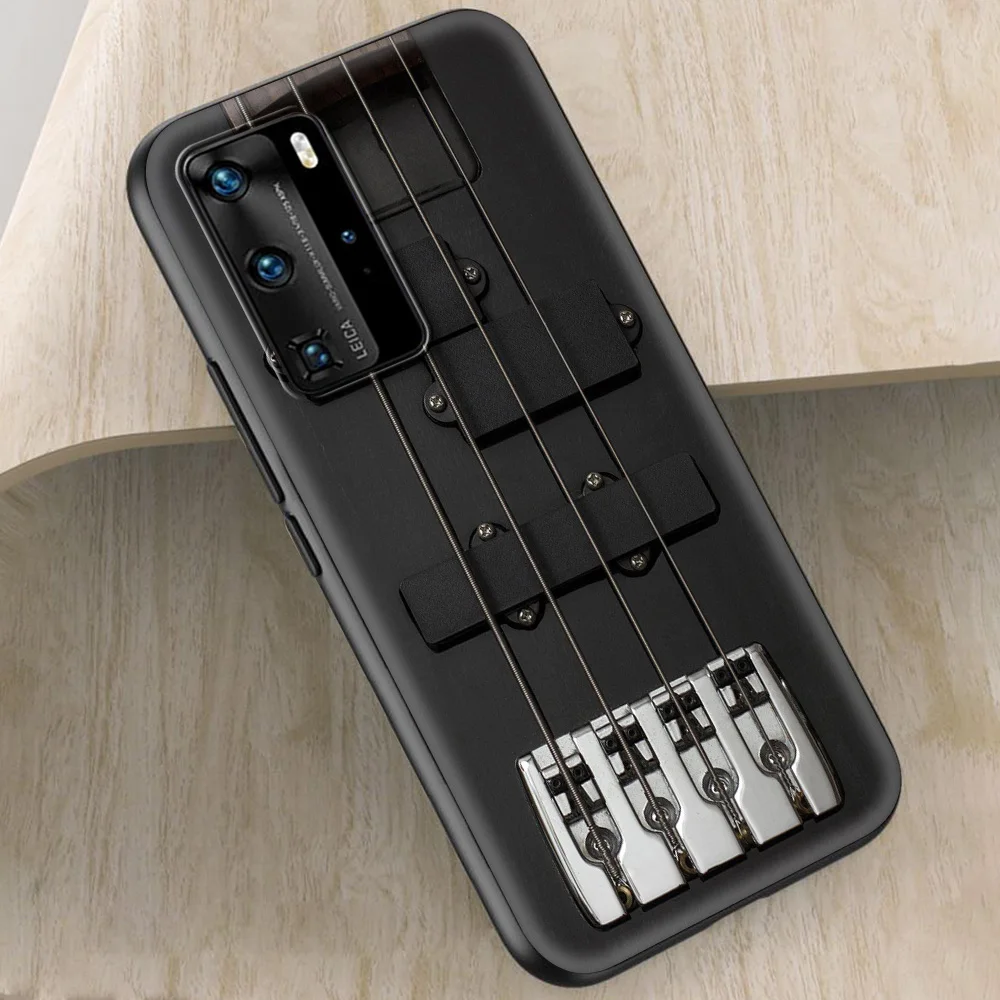 

Bass Guitarra Luxury Phone Soft TPU for Huawei P10 P20 Lite P30 Pro P40 Lite E P40 Pro Plus P Smart Z 2021 Case Coque