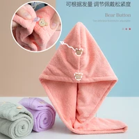 hair drying cap strong water absorbent quick drying wipe hair thickening double pack turban shower cap cute hair care cap
