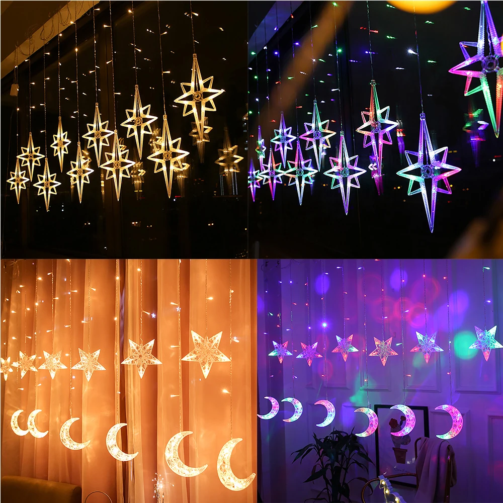 Рождественская гирлянда занавеска в виде сосулек рождественские украшения 2020