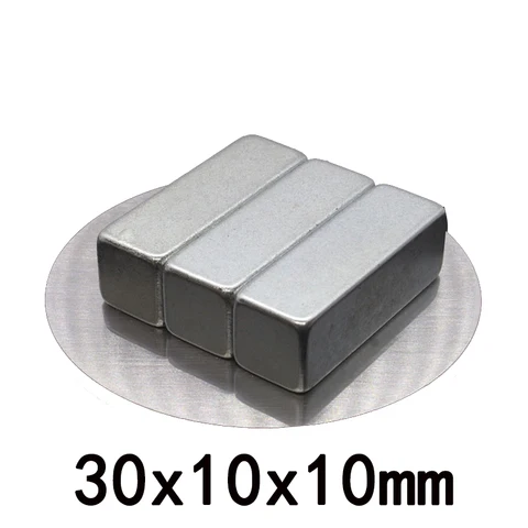 Магнит из редкоземельных элементов Super прочные для простыней, 30x10x10 мм, прямоугольный неодимовый магнит N35 30*10*10 мм, 1-50 шт.
