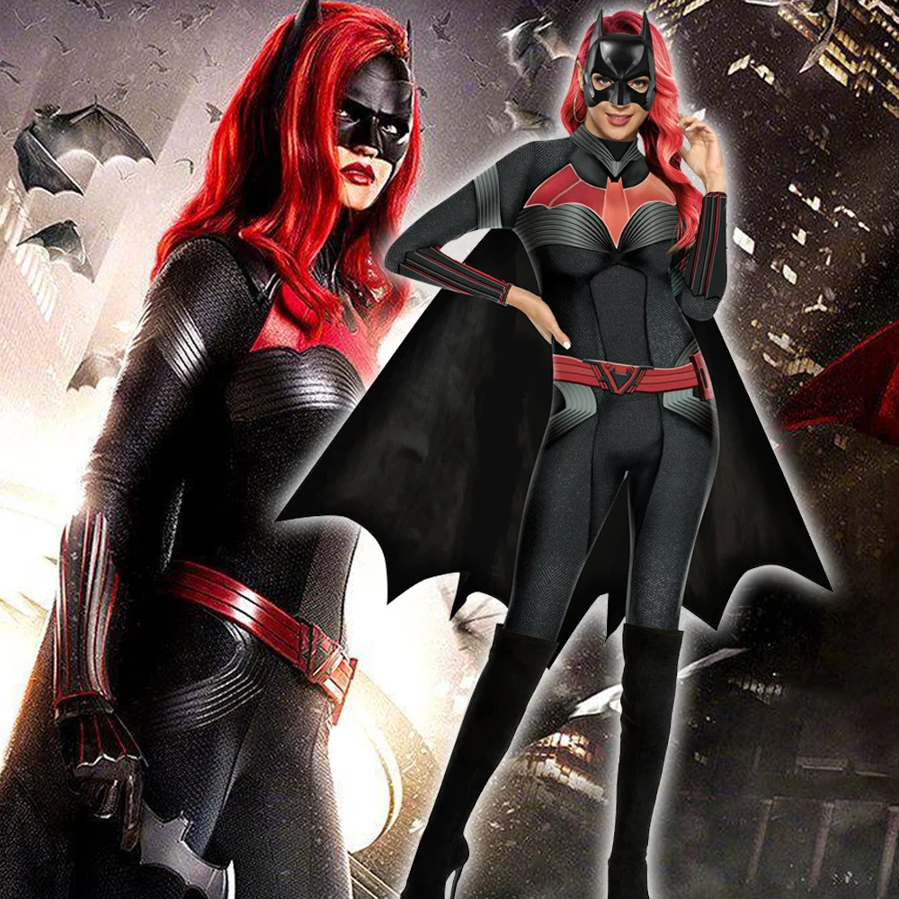 Цветной костюм для косплея Batwoman костюмы супергероя из фильма комплекты одежды с