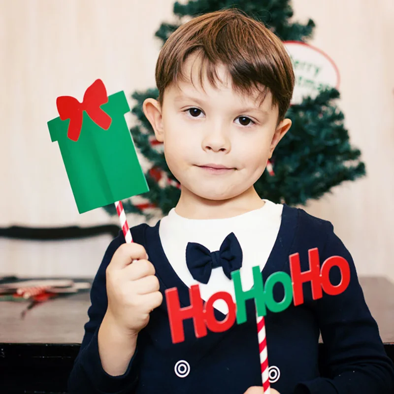 Рождественские украшения реквизит для фотосессии с рождеством шляпа борода