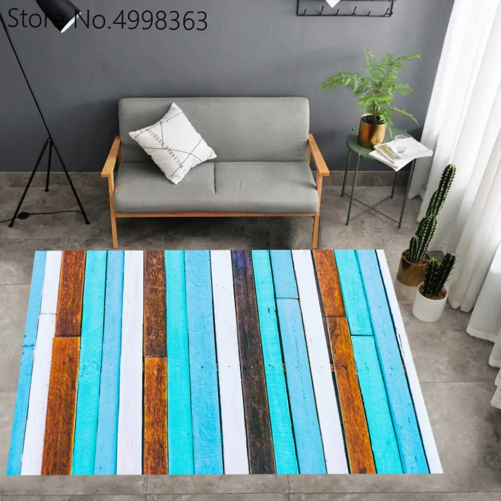 Античный ковер для ворот радужная линия винтажный деревянная дверь коврик