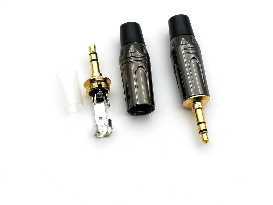 50 шт. Новый Медный позолоченный штекер 3 5 мм стерео разъем паяльный разъем|connector