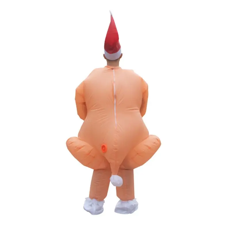 

Thanksgiving Turkey Inflatable Suit Costume Funny Blow Up Jumpsuit Halloween