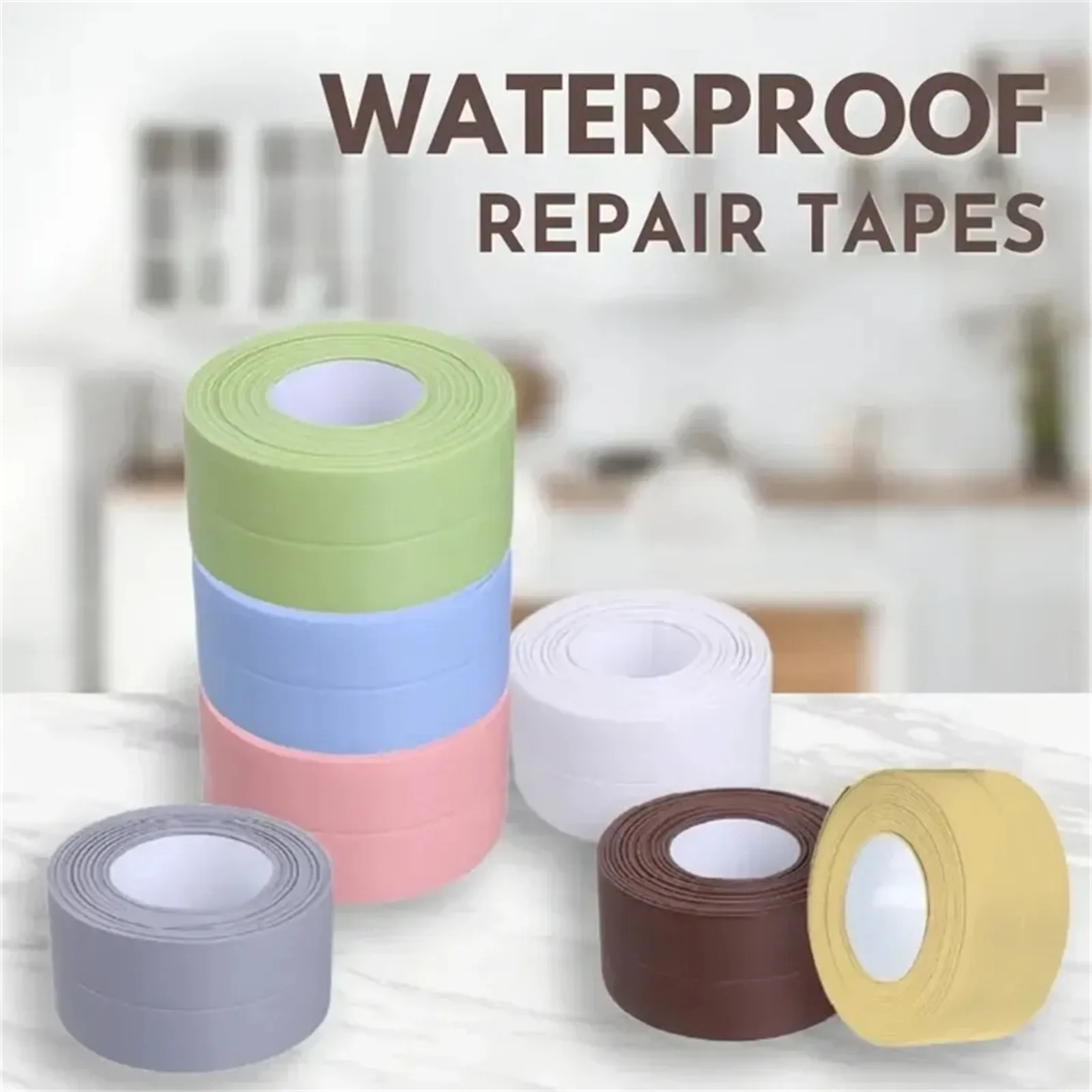 

Kitchen Sink Waterproof Sticker Anti-mold Waterproof Tape Bathroom Countertop Toilet Gap Self-adhesive Seam Sticker home Kitchen
