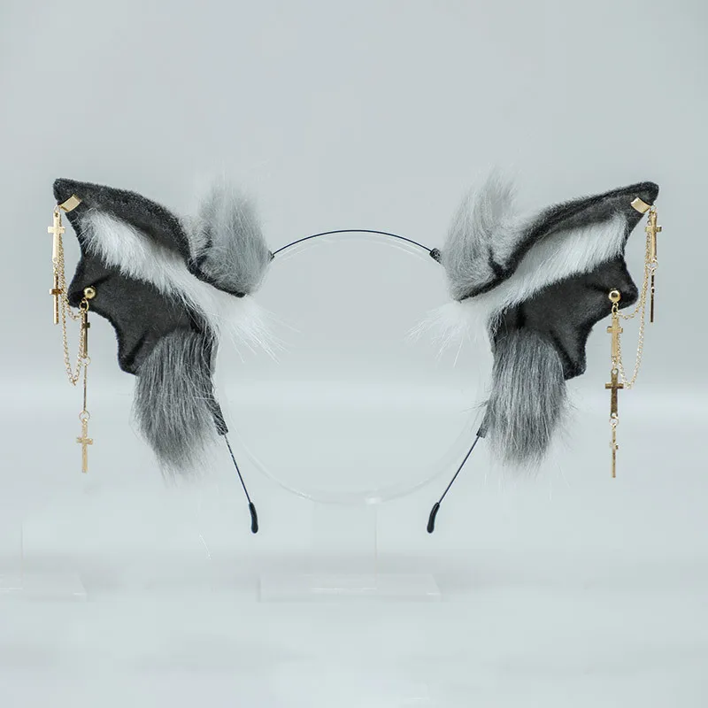 Повязка на голову женская в виде крыльев дьявола и летучей мыши | Тематическая