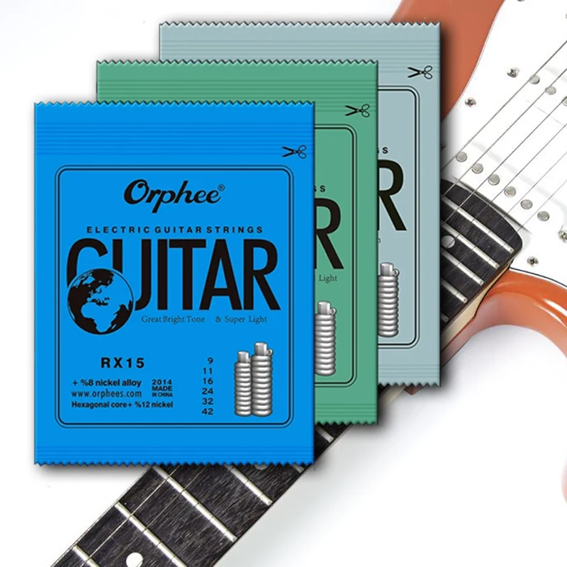 elektrische gitarre saiten 6 string set orphee metall hexagonal carbon stahl rx serie praktiziert für gitarre teile musical instrument free globa