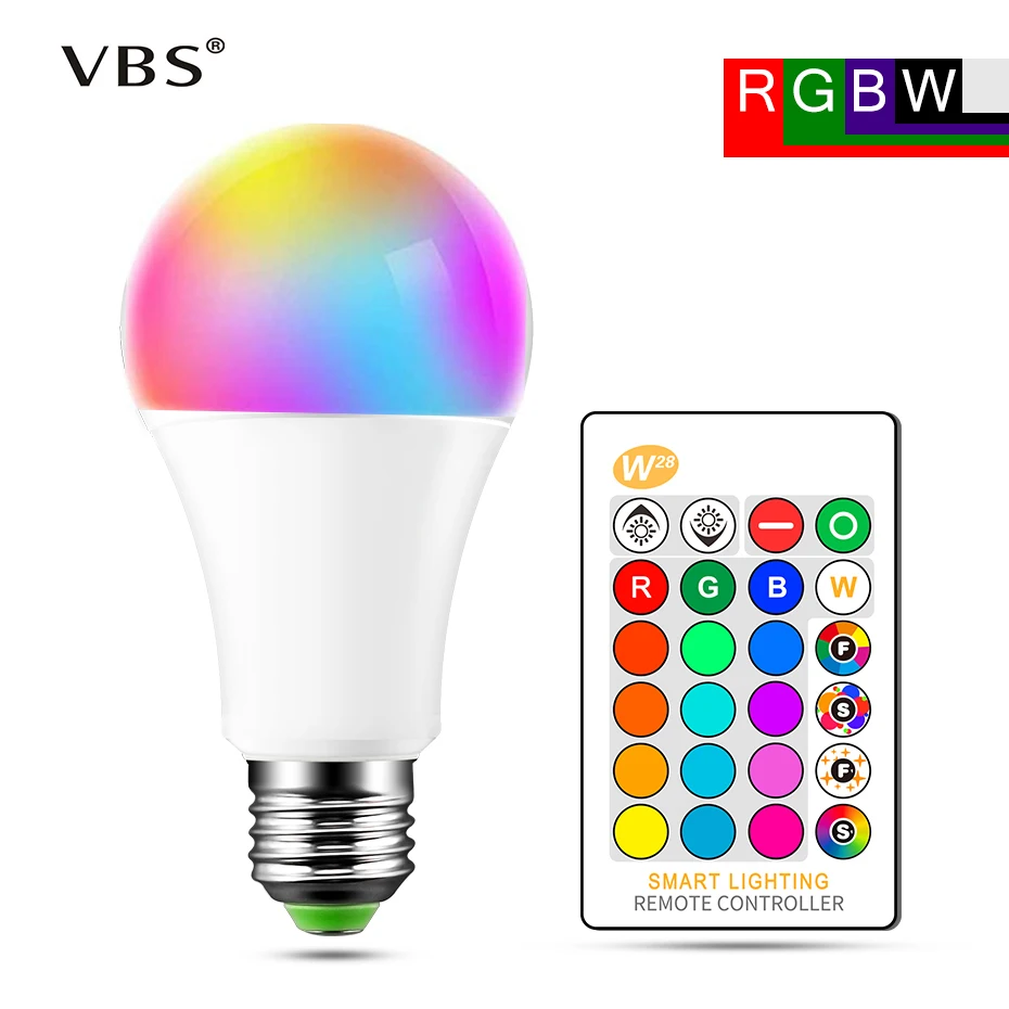 E27 LED Bulb Lamp 5W 10W 15W RGB+ White 16 Color LED Lamp SMD5050+ SMD2835 Changeable RGB Bulb Light With Remote Control